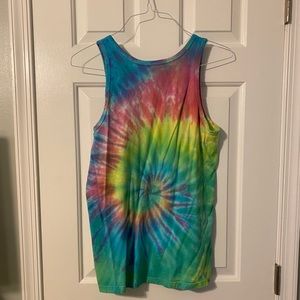 Gay Pride Rainbow Tie Dye Tank Top Hot 